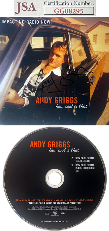 Andy Griggs Autographed 2001 How Cool is That CD Single Cover w/ CD & Case- JSA #GG08295-Powers Sports Memorabilia