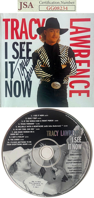 Tracy Lawrence Autographed 1994 I See It Now Album Cover Booklet w/ CD & Case- JSA #GG08234
