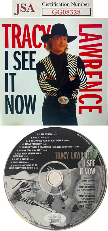 Tracy Lawrence Autographed 1994 I See It Now Album CD w/ Cover Booklet & Case- JSA #GG08328-Powers Sports Memorabilia