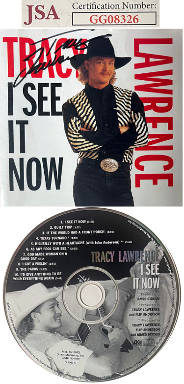 Tracy Lawrence Autographed 1994 I See It Now Album Cover Booklet w/ CD & Case imperfect- JSA #GG08326-Powers Sports Memorabilia