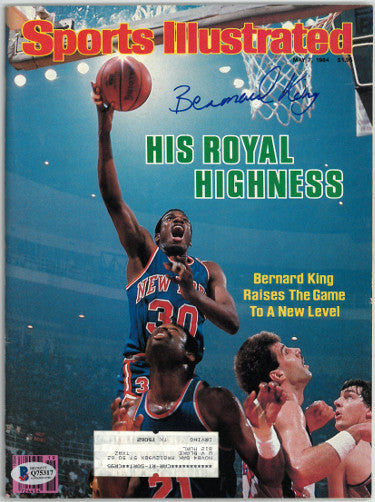 Bernard King Autographed New York Knicks Sports Illustrated Full Magazine 5/7/1984- Beckett/BAS #Q75317-Powers Sports Memorabilia