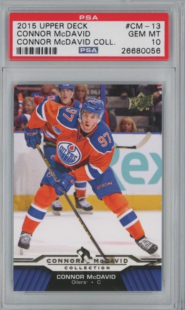 Connor McDavid 2015 Upper Deck Hockey Rookie Card RC #CM-13 Graded PSA 10-Powers Sports Memorabilia