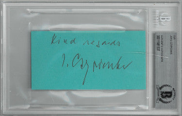 Jorg Czypionka Autographed 2.5x4.5 Cut with Kind Regards- Beckett BAS #00011981537 (WWII German ME-262 Luftwaffe Pilot)