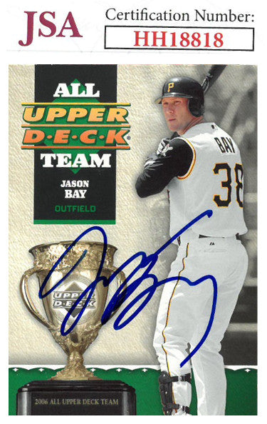 Jason Bay Autographed Pittsburgh Pirates 2006 Upper Deck Card #UD-23- JSA Hologram #HH18818-Powers Sports Memorabilia