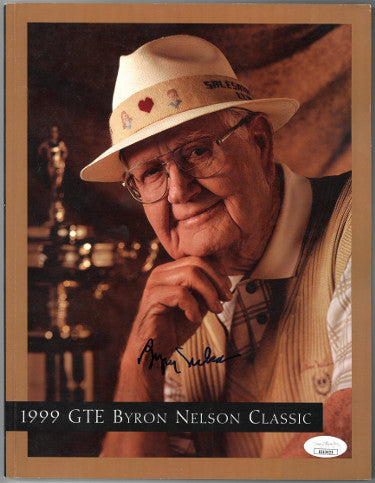 Byron Nelson Autographed 1999 GTE Byron Nelson Classic Golf Program- JSA #EE63423-Powers Sports Memorabilia