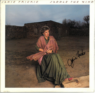 Janie Frickie Autographed 1988 Saddle the Wind Album Cover/LP/Vinyl Record- JSA #GG08508-Powers Sports Memorabilia