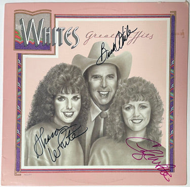 The Whites triple Autographed 1986 Greatest Hits Album Cover/LP/Vinyl Record w/ Sharon White/Cheryl White & Buck White- JSA #GG08461-Powers Sports Memorabilia