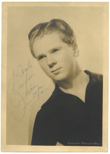 Jackie Cooper Autographed Vintage 1930's Sepia 5x7 Photo To Carol Love From inscribed- JSA #HH18829-Powers Sports Memorabilia