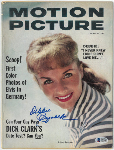 Debbie Reynolds Autographed Motion Picture Full Magazine January 1959- Beckett/BAS #Q75183-Powers Sports Memorabilia
