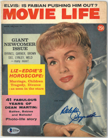 Debbie Reynolds Autographed Movie Life Full Magazine April 1959- Beckett/BAS #Q75185-Powers Sports Memorabilia