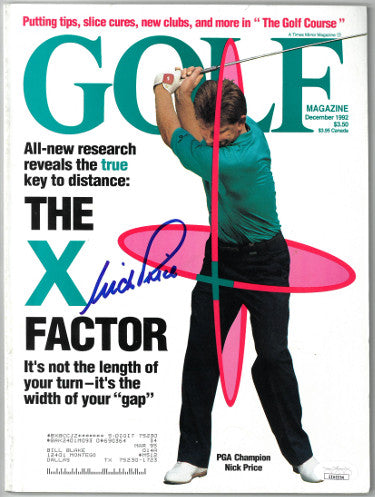 Nick Price Autographed Golf Full Magazine December 1992- JSA #EE60254 (PGA Champion)-Powers Sports Memorabilia