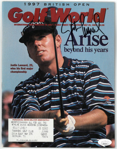 Justin Leonard Autographed Golf World Full Magazine July 25, 1997- JSA #EE63270 (British Open)-Powers Sports Memorabilia