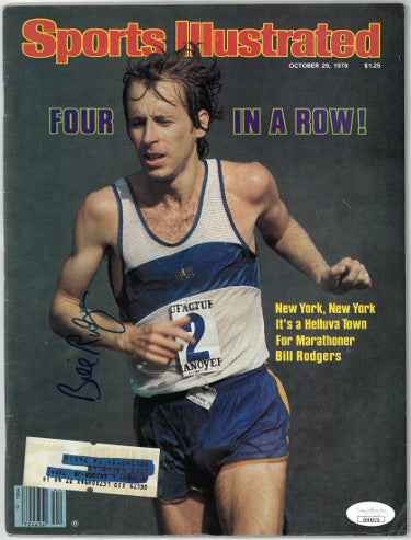 Bill Rodgers Autographed Spots Illustrated Full Magazine 10/29/1979- JSA #EE60275 (New York Marathon)-Powers Sports Memorabilia