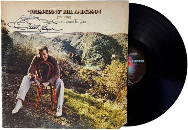 Bill Anderson Autographed 1974 "Whispering" Album Cover/LP/Vinyl Record- JSA-Powers Sports Memorabilia
