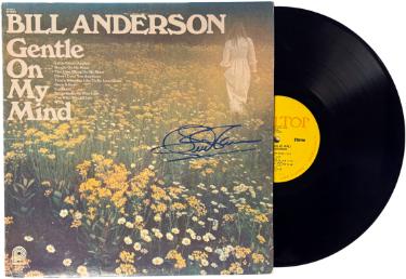 Bill Anderson Autographed 1968 Gentle on My Mind Album Cover/LP/Vinyl Record- JSA #GG08476-Powers Sports Memorabilia