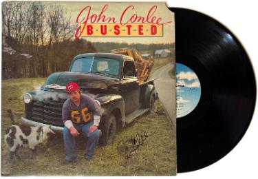 John Conlee Autographed 1982 Busted Album Cover/LP/Vinyl Record- JSA #GG08487-Powers Sports Memorabilia