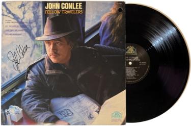 John Conlee Autographed 1989 Fellow Travelers Album Cover/LP/Vinyl Record- JSA #GG08488-Powers Sports Memorabilia