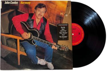 John Conlee Autographed 1986 Harmony Album Cover/LP/Vinyl Record- JSA #GG08489-Powers Sports Memorabilia