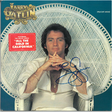 Larry Gatlin Autographed 1979 Straight Ahead Album Cover/LP/Vinyl Record- JSA #GG08510-Powers Sports Memorabilia