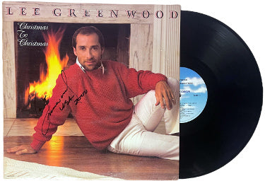 Lee Greenwood Autographed 1985 Christmas To Christmas Album Cover/LP/Vinyl Record- USA 2000- JSA #GG08527-Powers Sports Memorabilia