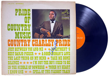 Charley Pride Autographed 1967 Pride of Country Music RCA Album Cover/LP/Vinyl/Record- JSA #GG08403-Powers Sports Memorabilia