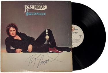 T.G. Sheppard Autographed 1979 3/4 Lonely Album Cover/LP/Vinyl Record- JSA-Powers Sports Memorabilia