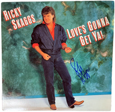 Ricky Skaggs Autographed 1986 Love's Gonna Get Ya! Album Cover/LP/Vinyl Record- JSA #GG08426-Powers Sports Memorabilia