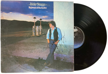 Ricky Skaggs Autographed 1982 Highways & Heartaches Album Cover/LP/Vinyl Record- JSA #GG08431-Powers Sports Memorabilia