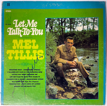 Mel Tillis Autographed 1968 Let Me Talk to You Album Cover/LP/Vinyl Record- JSA #GG08440-Powers Sports Memorabilia