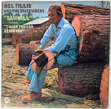 Mel Tillis Autographed 1973 Sawmill Country Album Cover/LP/Vinyl Record- JSA #GG08445 (and the Statesiders)-Powers Sports Memorabilia