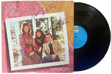 The Whites triple Autographed 1984 Forever You Album Cover/LP/Vinyl Record w/ Sharon White/Cheryl White & Buck White- JSA #GG08465-Powers Sports Memorabilia