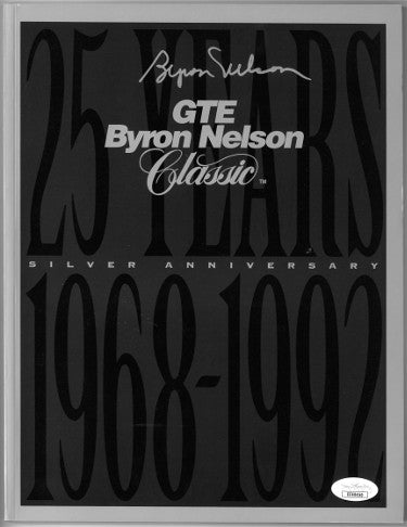 Byron Nelson Autographed 1992 GTE Byron Nelson Classic Golf Silver Anniversary Program- JSA #EE60450-Powers Sports Memorabilia