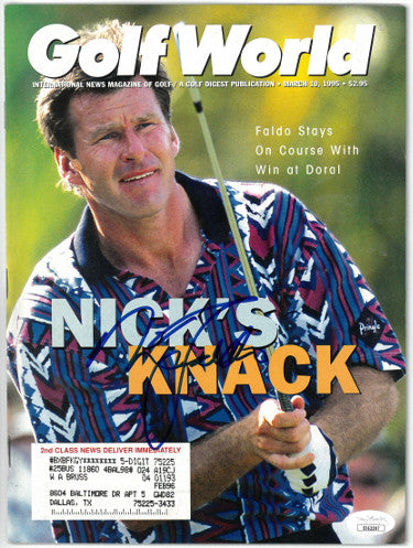 Nick Faldo Autographed Golf World Full Magazine 3/10/1995- JSA #EE63297 (PGA Win @ Doral)-Powers Sports Memorabilia