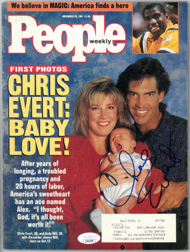 Chris Evert Autographed People Weekly Full Magazine 11/25/1991- JSA #EE63308 (Tennis)-Powers Sports Memorabilia