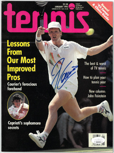 Jim Courier Autographed Tennis Full Magazine January 1992- JSA #EE63335 (no label)-Powers Sports Memorabilia