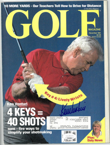 Ken Venturi Autographed Golf Full Magazine November 1991- JSA #EE60298-Powers Sports Memorabilia