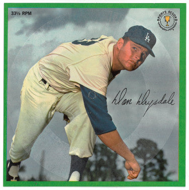 Don Drysdale Los Angeles Dodgers 1964 Auravision Records 33 1/3 RPM Card #5 Gem Mint (Spindle unpopped)-Powers Sports Memorabilia