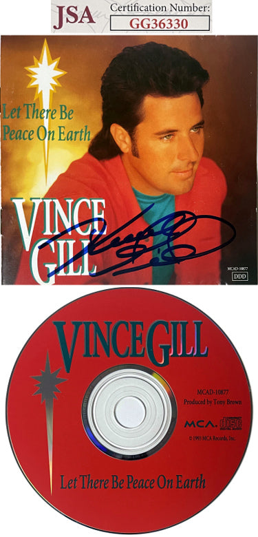 Vince Gill Autographed 1993 Let There Be Peace On Earth Album Cover Booklet w/ CD & Case- JSA #GG36330-Powers Sports Memorabilia