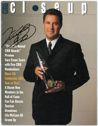 Vince Gill Autographed CMA Closeup Full Magazine 35th Annual CMA Awards September/October 2001- JSA #GG36331 (no label)-Powers Sports Memorabilia