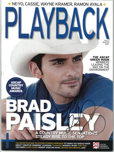 Brad Paisley Autographed Playback Full Magazine Fall/Winter 2007- JSA #DD63015 (no label)-Powers Sports Memorabilia