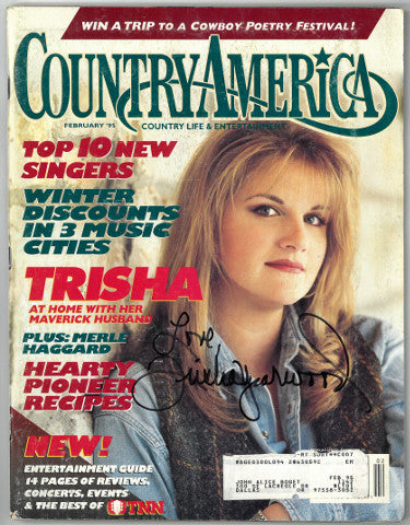 Trisha Yearwood Autographed Country America Full Magazine February 1995 w/ Love minor cover wear- JSA #GG38167-Powers Sports Memorabilia