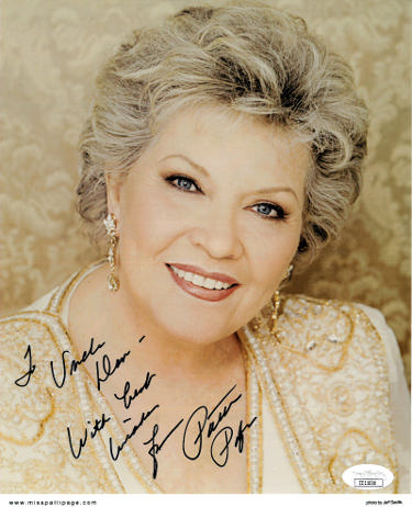 Patti Page Autographed Color 8x10 Photo To Uncle Dan With Best Wishes- JSA #II11030-Powers Sports Memorabilia