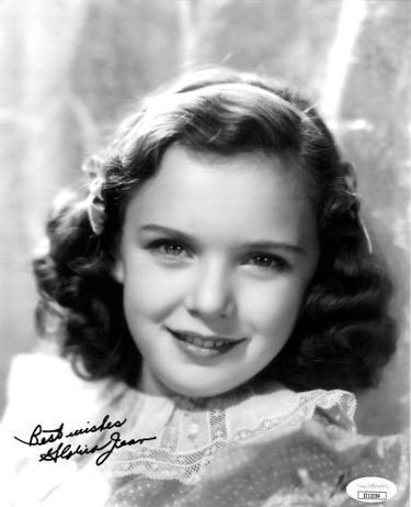 Gloria Jean Autographed Vintage B&W 8x10 Photo w/ Best Wishes- JSA #II11034 (Hollywood Actress)-Powers Sports Memorabilia