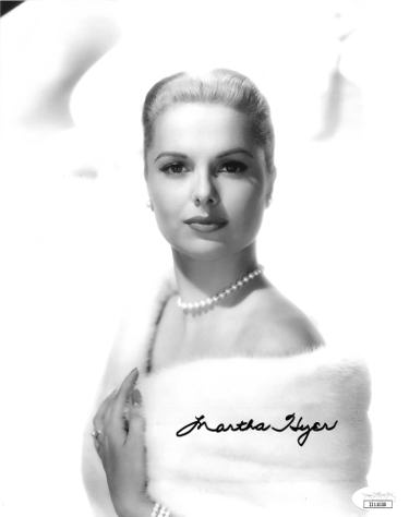 Martha Hyer Autographed Vintage B&W 8x10 Photo- JSA #II11028 (Hollywood Actress)-Powers Sports Memorabilia