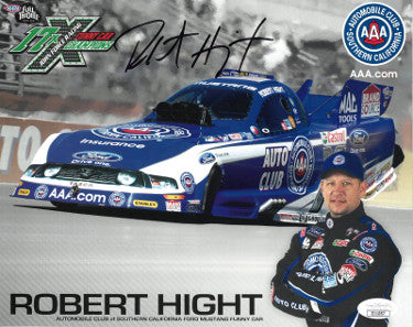 Robert Hight Autographed Southern California Funny Car NHRA 8x10 Photo- JSA #II11057 (Ford Mustang)-Powers Sports Memorabilia