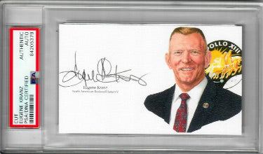 Gene/Eugene Kranz Autographed Apollo 13 Commander/Flight Director Cut Signature- PSA Encapsulated #84205379-Powers Sports Memorabilia