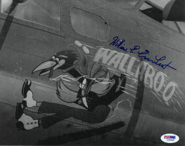 William E. Eisenhart Autographed WWII Black Sunday B-17 Bomb Pilot Vintage B&W 8x10 Photo- PSA #I25985-Powers Sports Memorabilia