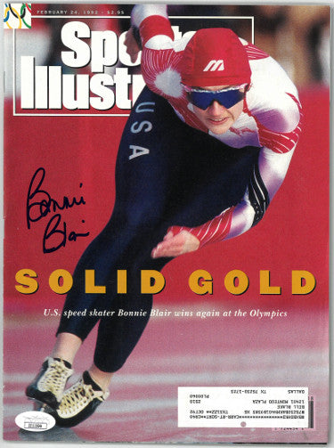Bonnie Blair Autographed Sports Illustrated Full Magazine 2/24/1992- JSA #II11599 (Winter Olympics/Speed Skating)-Powers Sports Memorabilia