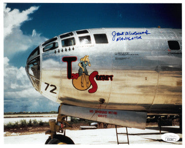 Jack Widowsky Autographed WWII Enola Gay/Hiroshima Color 8x10 Photo- JSA #II11544- Top Secret Navigator/509th Composite Group-Powers Sports Memorabilia