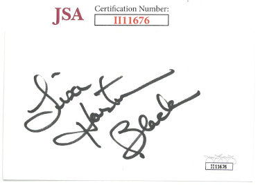 Lisa Hartman Black Autographed 3x5 Index Card- JSA #II11676-Powers Sports Memorabilia